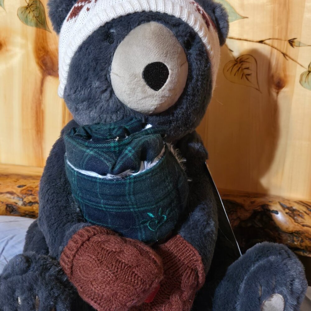 MuttNation Bear Hug 2-N-1 Blanket and Dog Toy 16 inch NWT